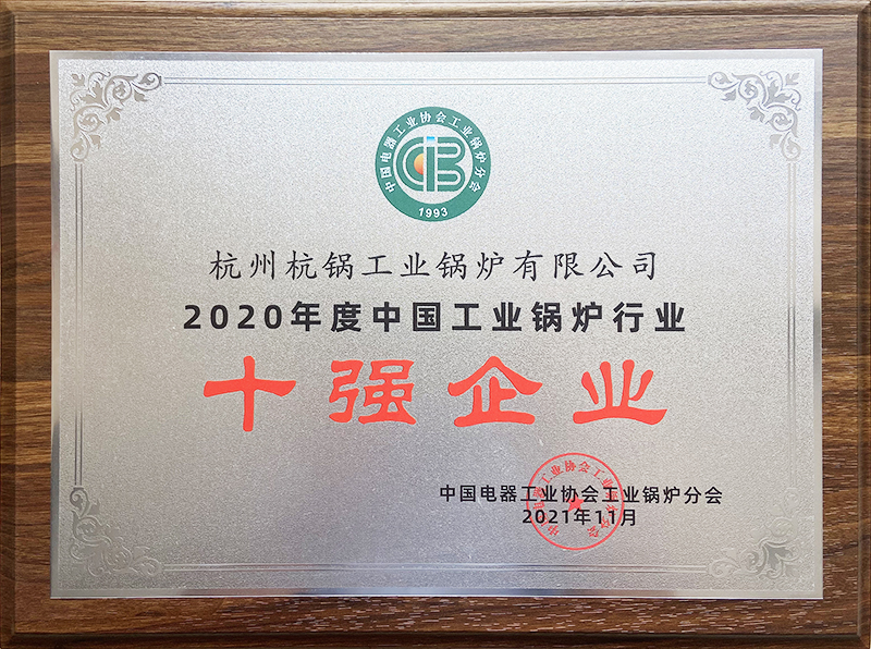 2020年中国工业锅炉行业十强企业